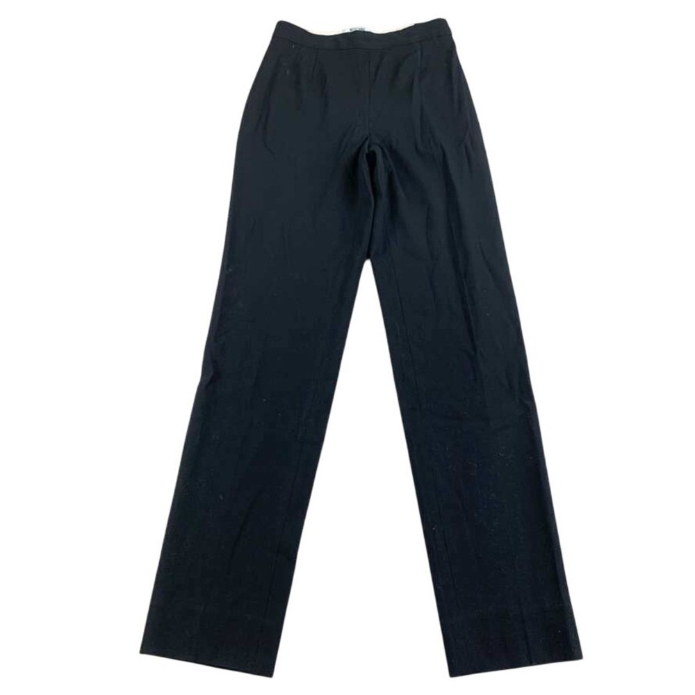 Vintage Moschino Trouser Pants Women 22 High Waist Dress Slacks Black Italy Made